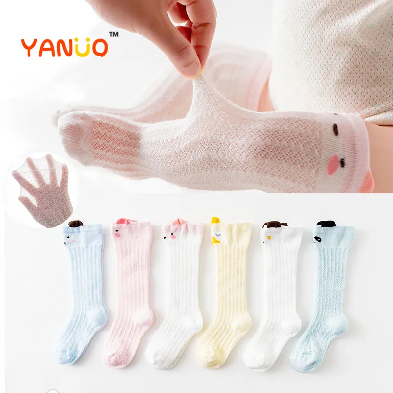 

Cartoon Cute Child Mosquito Socks Bear Animal Baby Cotton Socks Knee High Long Legs Warm Socks for Boys and Girls 0-3 Years Old