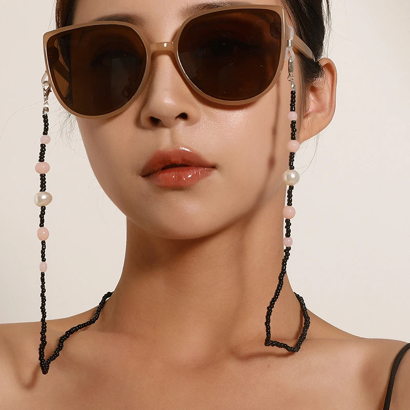 

New Fashion Bohemian Colorful Beads Mask Strap Beaded Glasses Chain Handmade Eyeglass Sunglasses Lanyard Eyewear Party Jewelry