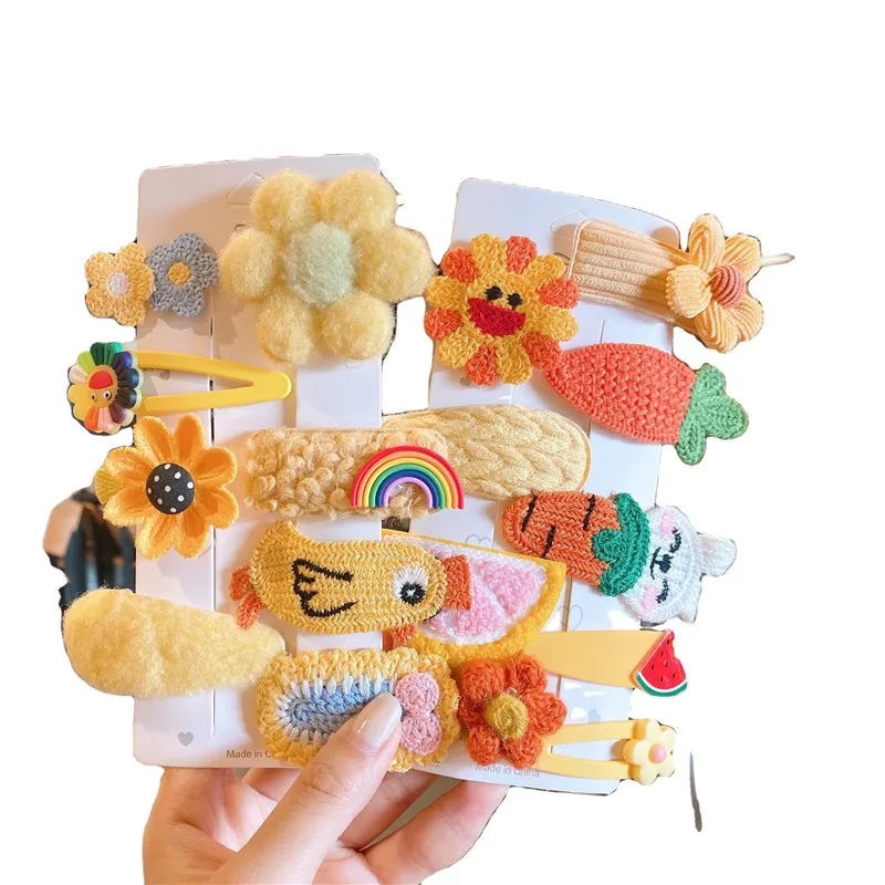 

1Set Girls Cute Cartoon Animal Fruit Colorfur Hairpins Children Sweet Hair Clip Barrettes Headband Kids Fashion Hair Accessories
