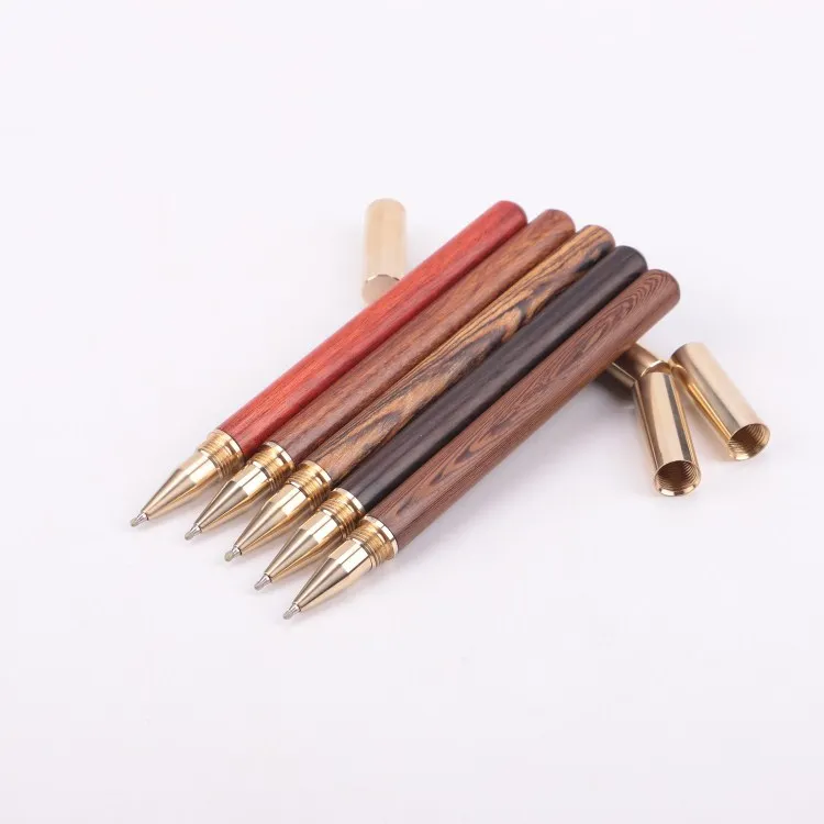 

Wood Ballpoint Pen Brass Writing Business Pens Luxury Students School Roller Pen Decompress Stationery Supplies Drop Shipping