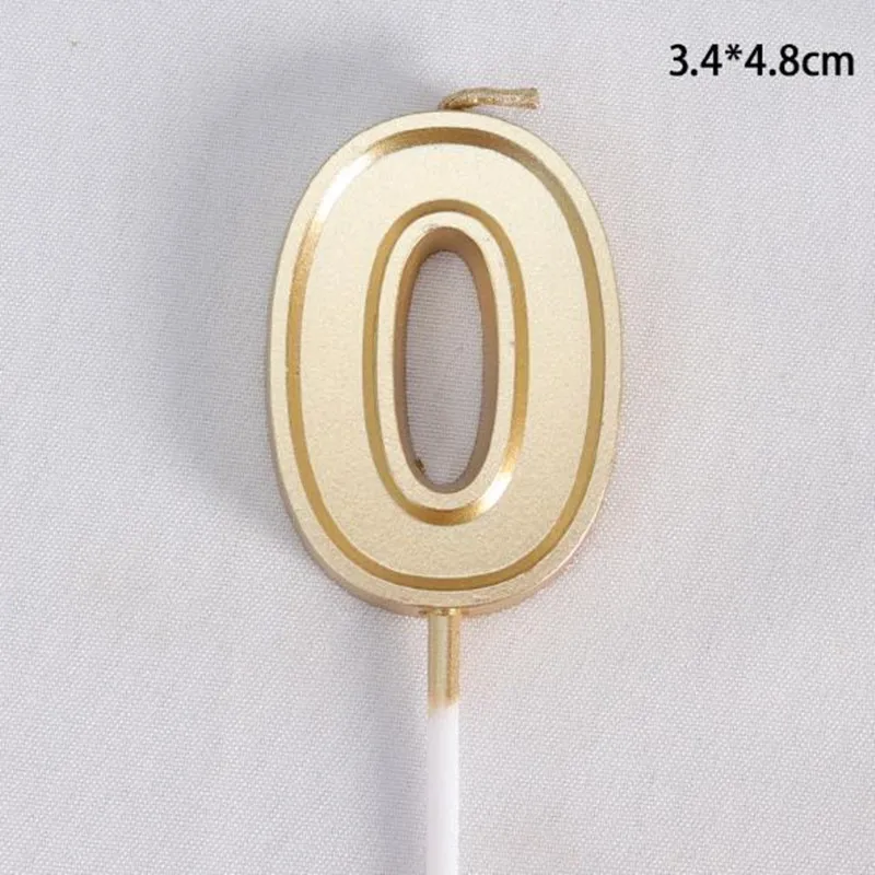 

1 Pcs Birthday Number Candles Creative Tyrant Golden Candle 0-9 Number Birthday Party Candle Wedding Cake Dessert Decoration