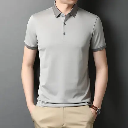 

Summer men's business casual short sleeve t-shirt 2729