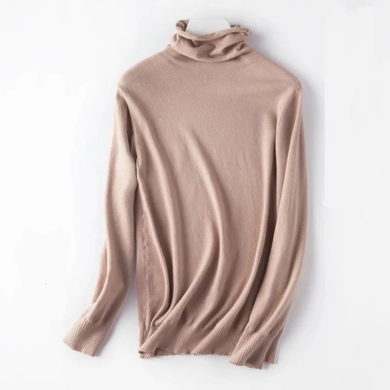 

2021 chic Autumn winter Sweater Pullovers Women Long Sleeve casual warm basic turtleneck Sweater female knit Jumpers top
