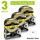 3PK SU5Y 9 мм * 2,5 м лента совместимая с Epson Kingjim Термоусадочная трубка печатная стандартная для Espon Labelworks LW300 LW500 LW600P 400
