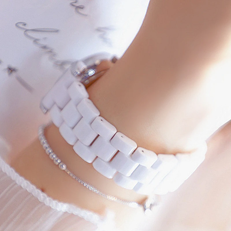 Часы наручные BS женские с керамическим ремешком роскошные брендовые элегантные