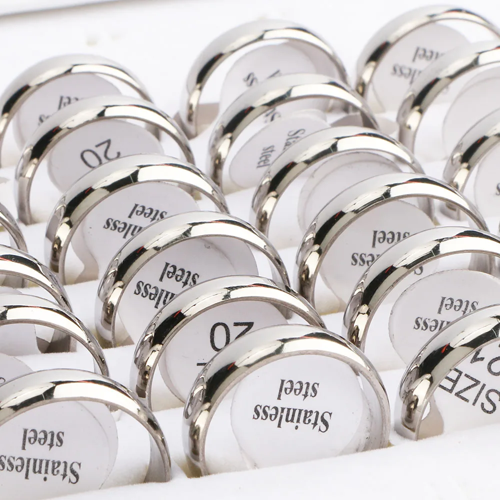 Новинка парные кольца из нержавеющей стали размером 6 мм для мужчин и женщин 50 шт.