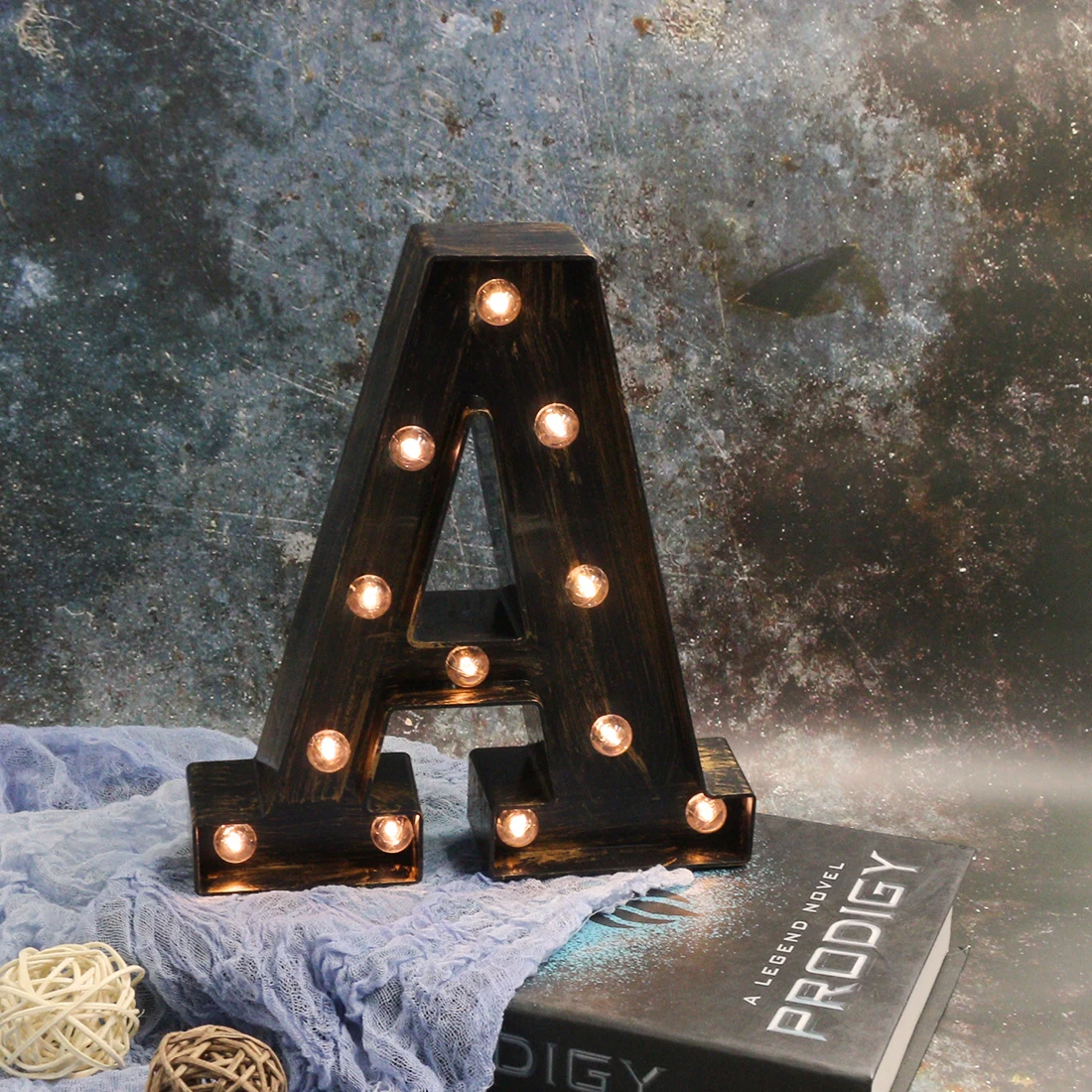 Светодиодный A-Z и письмо ночной Светильник s светодиодный светильник Промышленный Стиль Бар Кафе Магазин Декор домашний фестиваль настенный ночник Рождественский Gigt