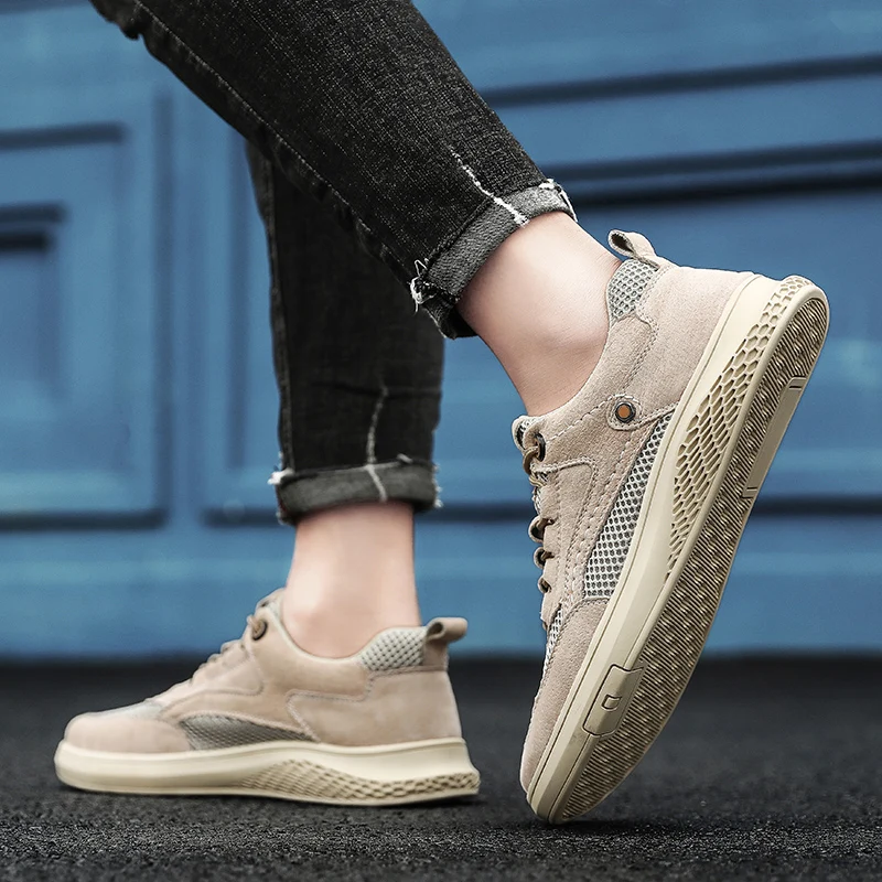 Summer New Sneakers Men Shoes Lace-Up Mens Microfiber Leather Casual Male Winter Man Footwear Flats | Обувь