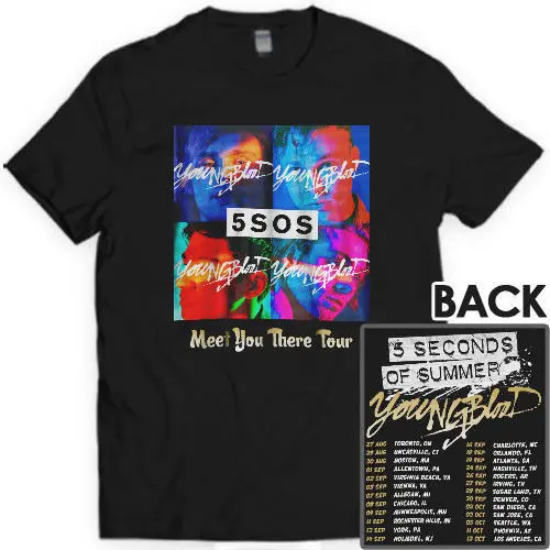 5 секунд лета Youngblood Tour 2018 Мужская футболка модная мужская Бесплатная доставка Топ