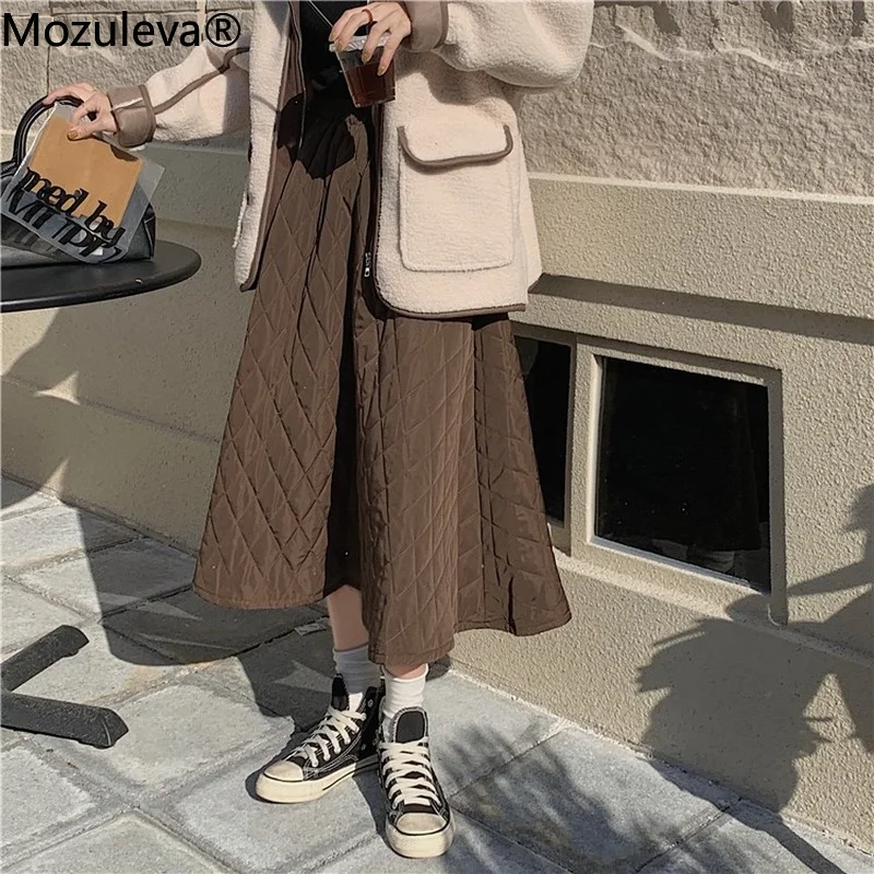 Осень-зима 2021 женские утепленные хлопковые юбки женская модная клетчатая