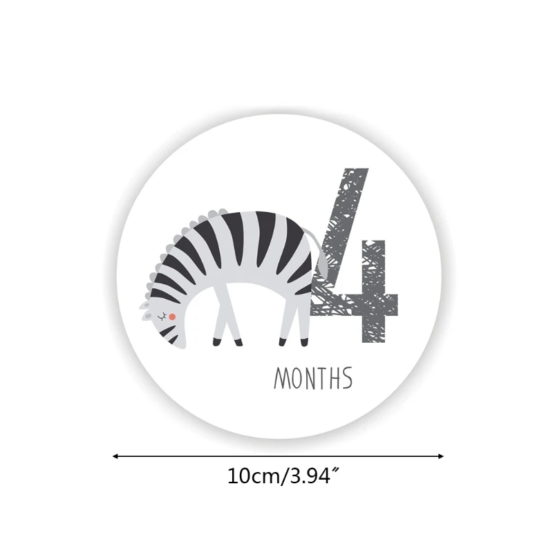 

12 PcsBaby Pregnant Monthly Stickers Memory Recording Milestone Sticker Props