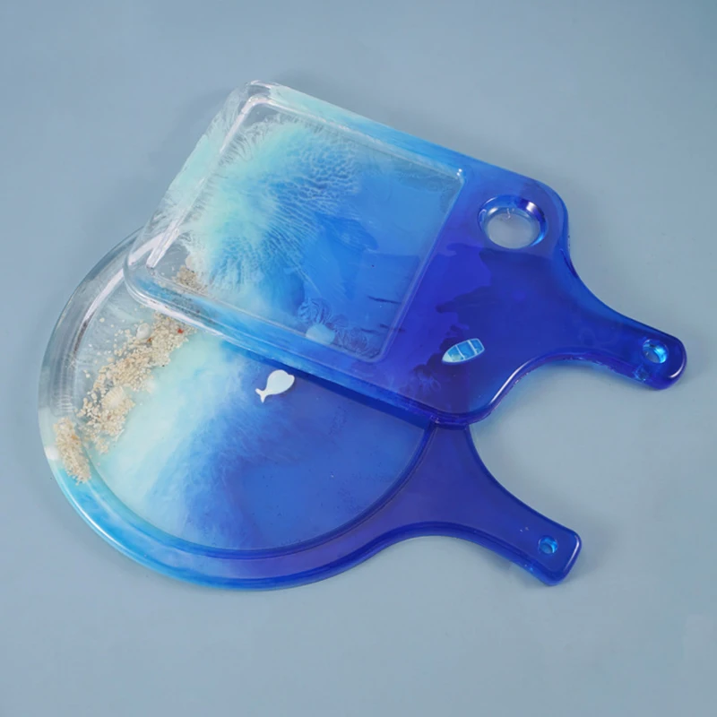 

1pcs DIY Storage Dish Handle Tray Mold Transparent Silicone Mould Dried Flower Resin Decorative Craft Resin Molds For Jewelry