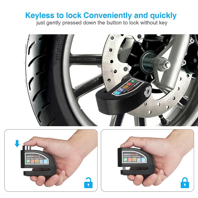 

110dB Motorcycle Alarm Lock Anti-theft Alarm Wheel Disc Brake Safety Lock for Yamaha for Suzuki Motorbike Waterproof Accessories