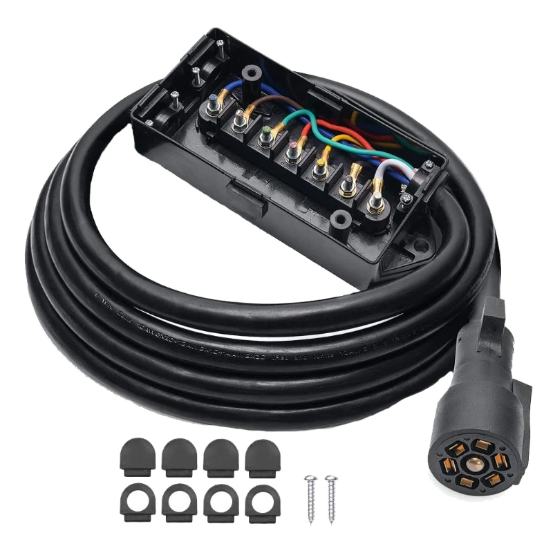 

Проводка, адаптер для тяжелых условий эксплуатации, 7-позиционный штекер, встроенный соединитель, шнур прицепа