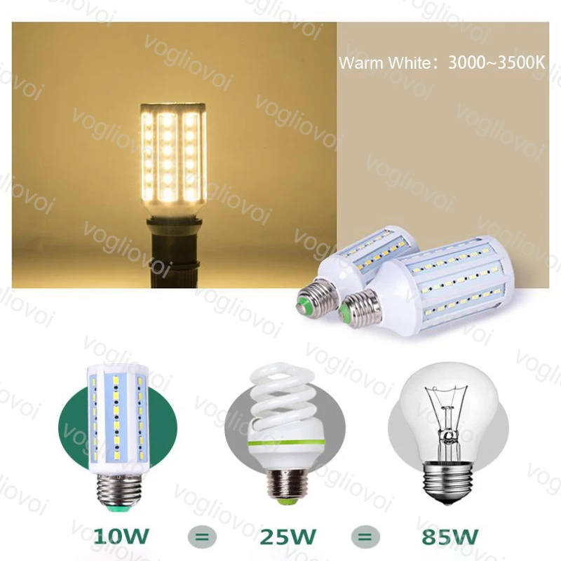 Vogliovoi светильник лампочка в виде початка кукурузы E27 SMD 5730 110 В 220 5 Вт 10 15 20 30 40 60 360