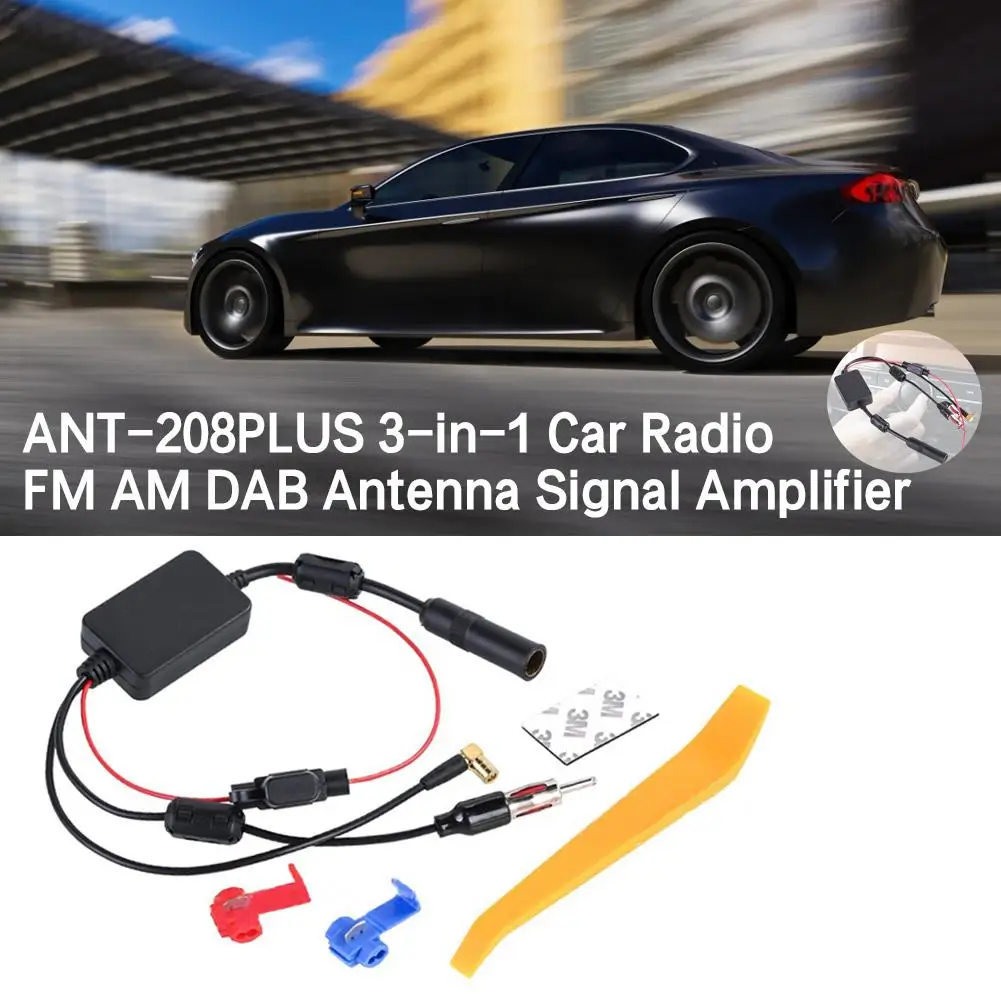 

Car Stereo Radio FM/AM Signal Aerial Amplified Antenna ANT-208PLUS 3-in-1 Car Radio FM AM DAB Antenna Signal Amplifier