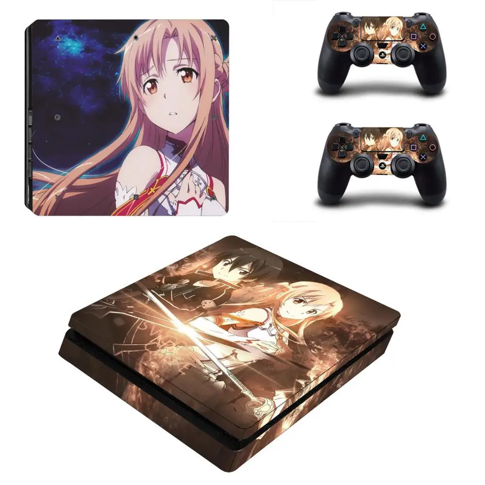 Sword Art онлайн PS4 тонкие наклейки PS 4 Play станция виниловые Pegatinas для playstation тонкая