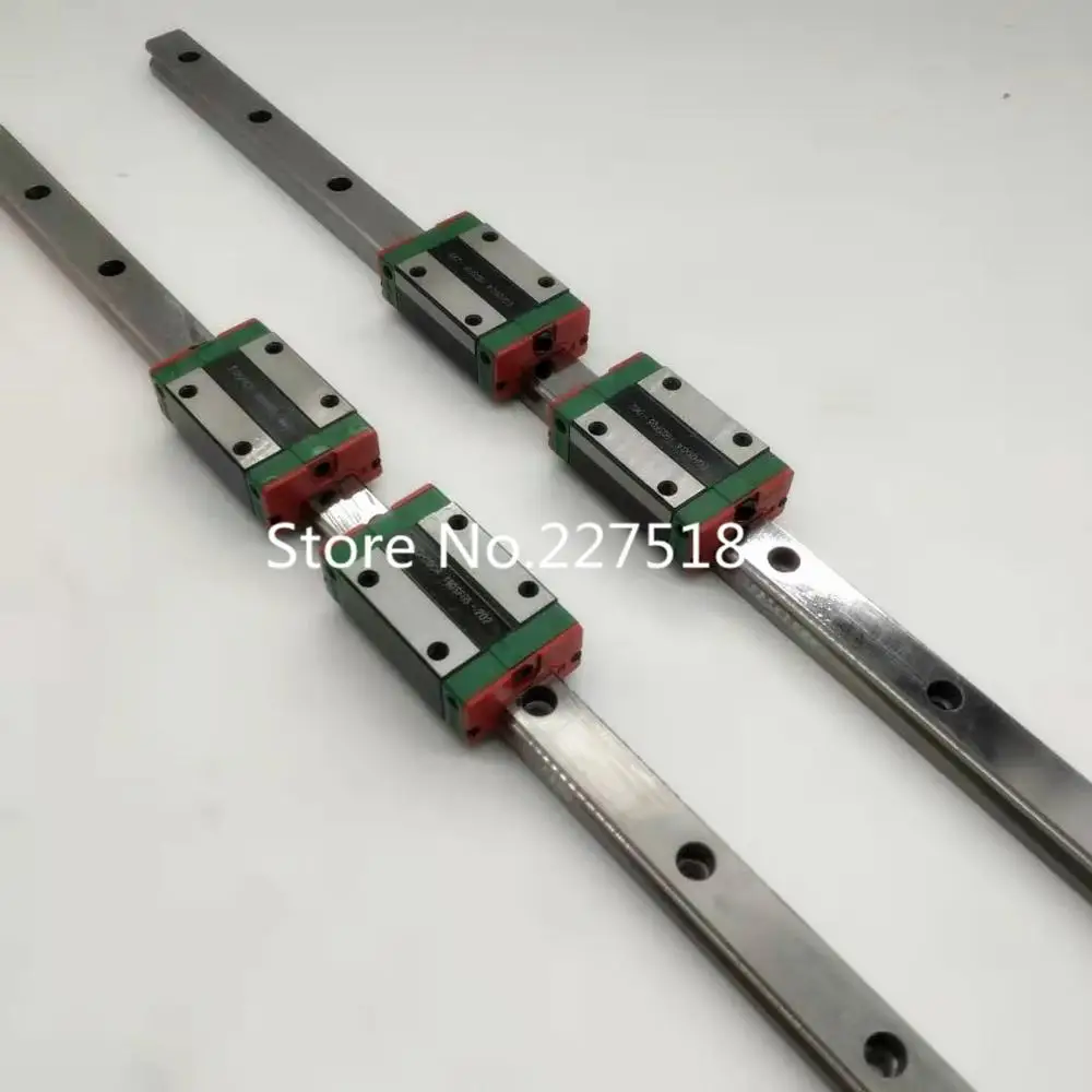 2 шт. линейные направляющие рельсы EGH20 EGH20CA 350/550/1000/1500 мм+ 4 шт. Линейный ползун каретки EGH20CA/фланец EGW20CV ЧПУ комплектующие