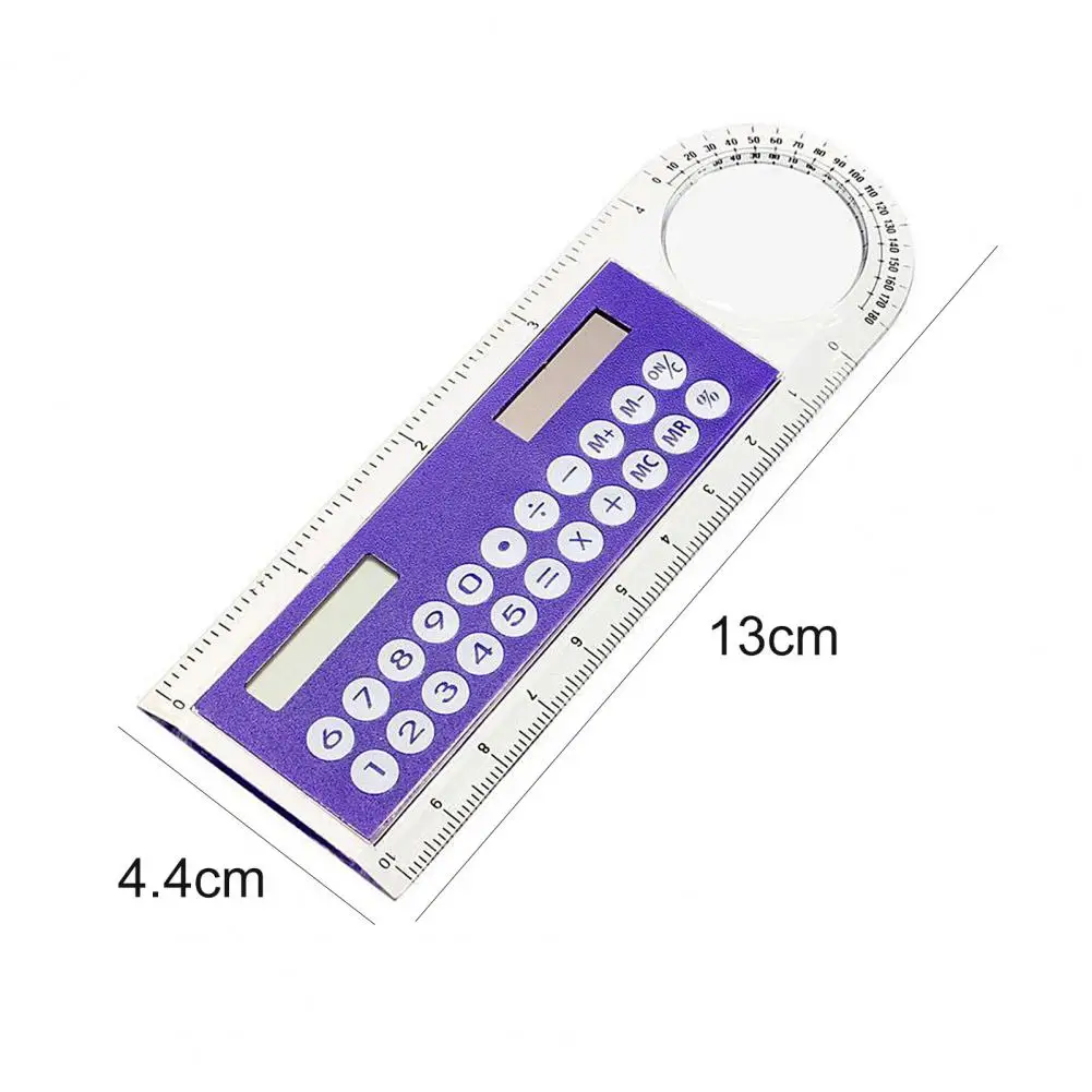 Mini Solar Transparent Ruler Calculator with Magnifier Student School Supplies | Компьютеры и офис