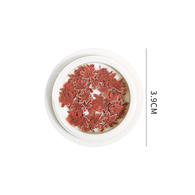 

New Nail Art Sequins Wood Pulp Simulation Maple Leaf Flakes Shiny Colorful Decorative Nail Decals DIY Nail Art Accessories Tools