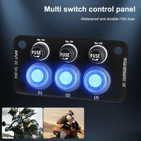3 gang 6 gang rocker switch panel 12 24v on off toggle switch panel waterproof with 10a fuse for cars trucks suv marine boat