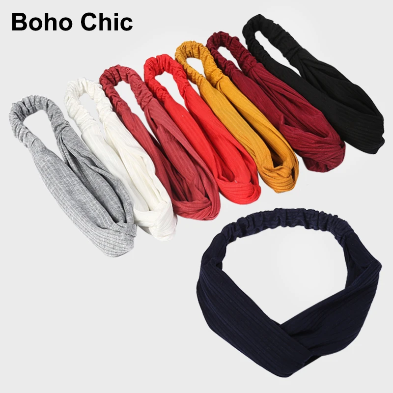 Женская эластичная повязка на голову летняя Милая резинка для девушек Богемные
