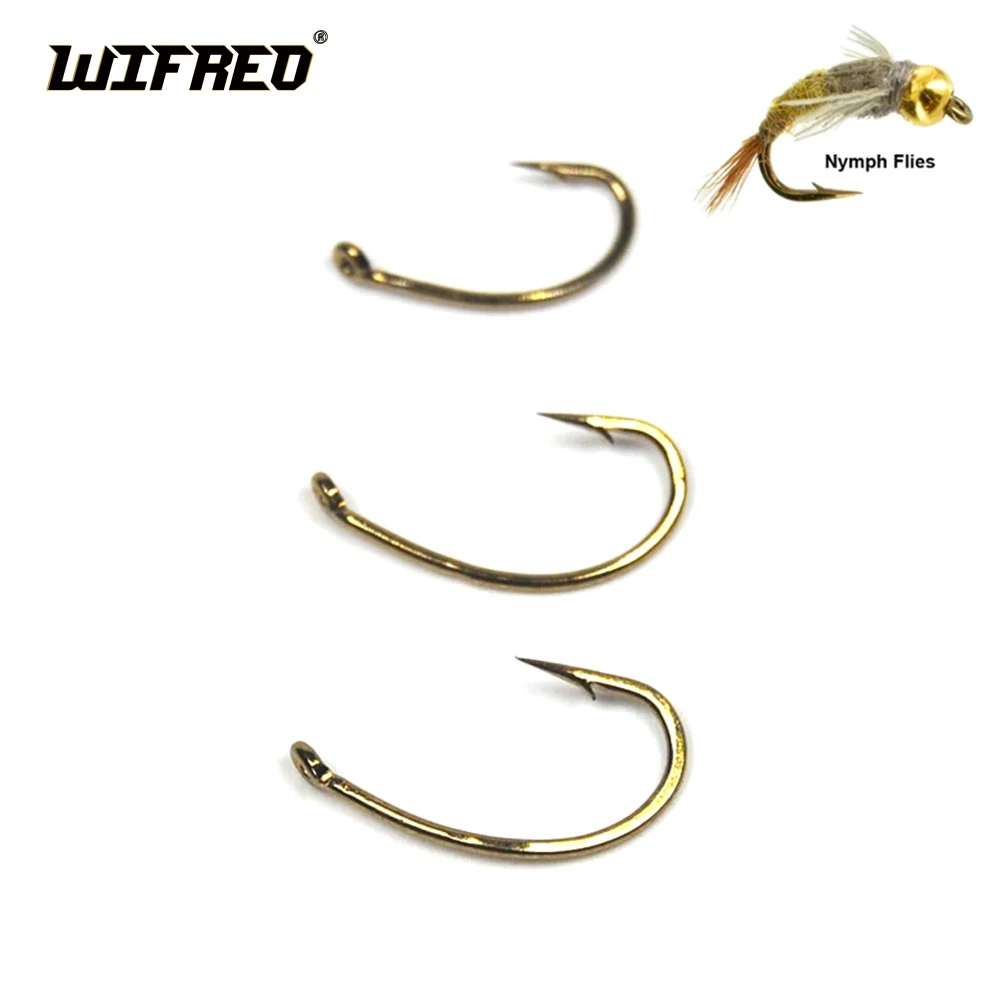 Wifreo 500 шт. нахлыстовое крючок Нимфа баг креветки Pupae личинки Caddis Вязание рыбы