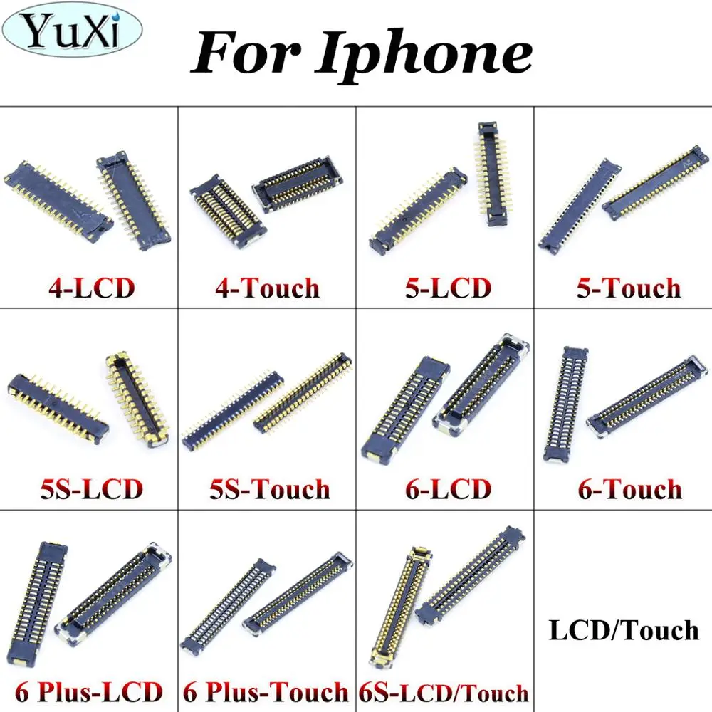 Коннектор для ПК YuXi с сенсорным ЖК экраном iPhone 5 6 6S Plus 4G разъем платы дисплея на