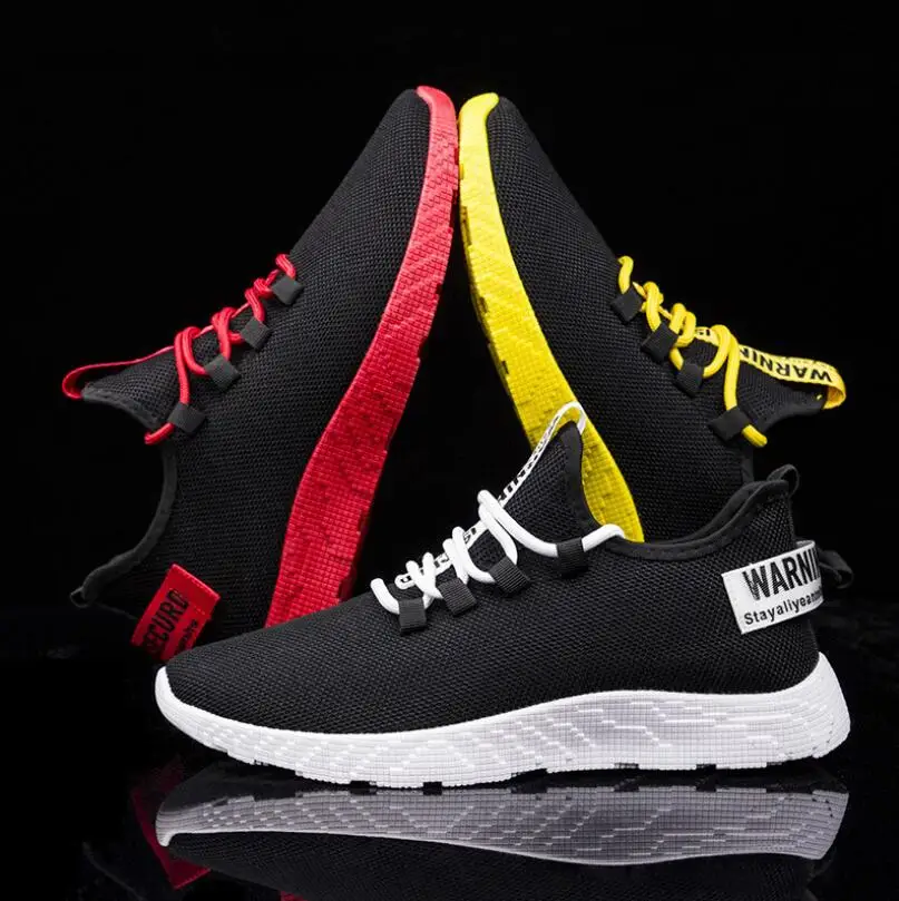 

New listing hot sales summer Fly line men Breathable sports shoes running shoes T771