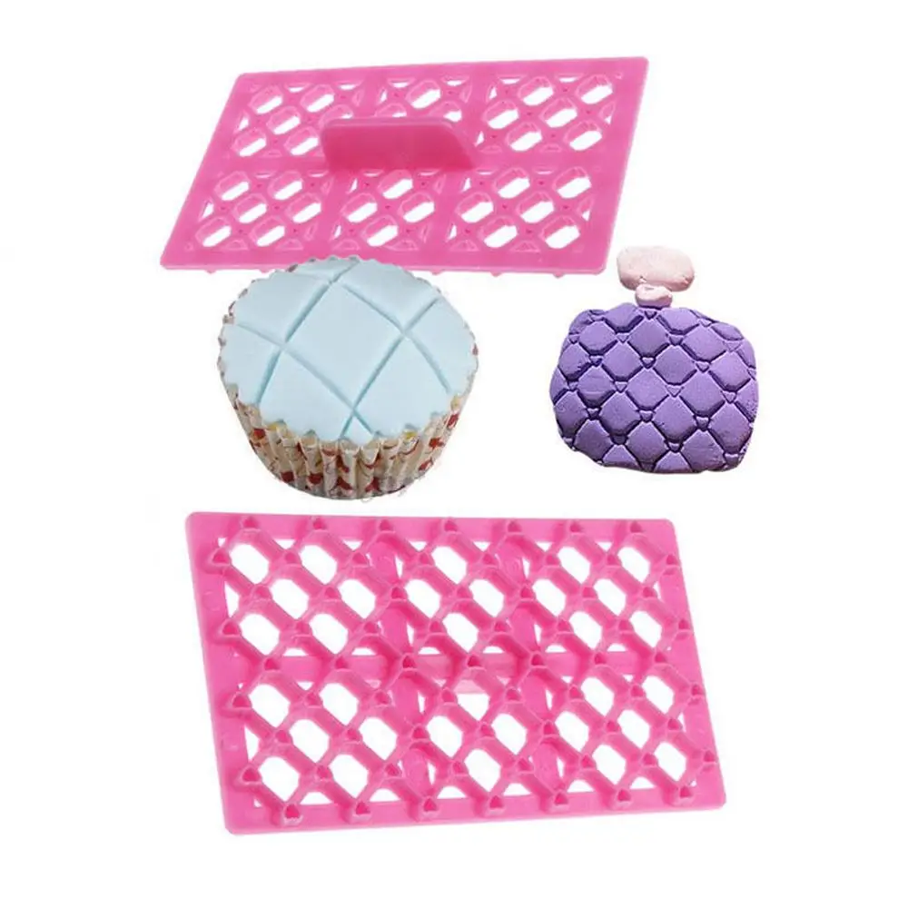 Помадка кекс тиснение резак формы полые сетки в форме цветка пластиковые глазурь