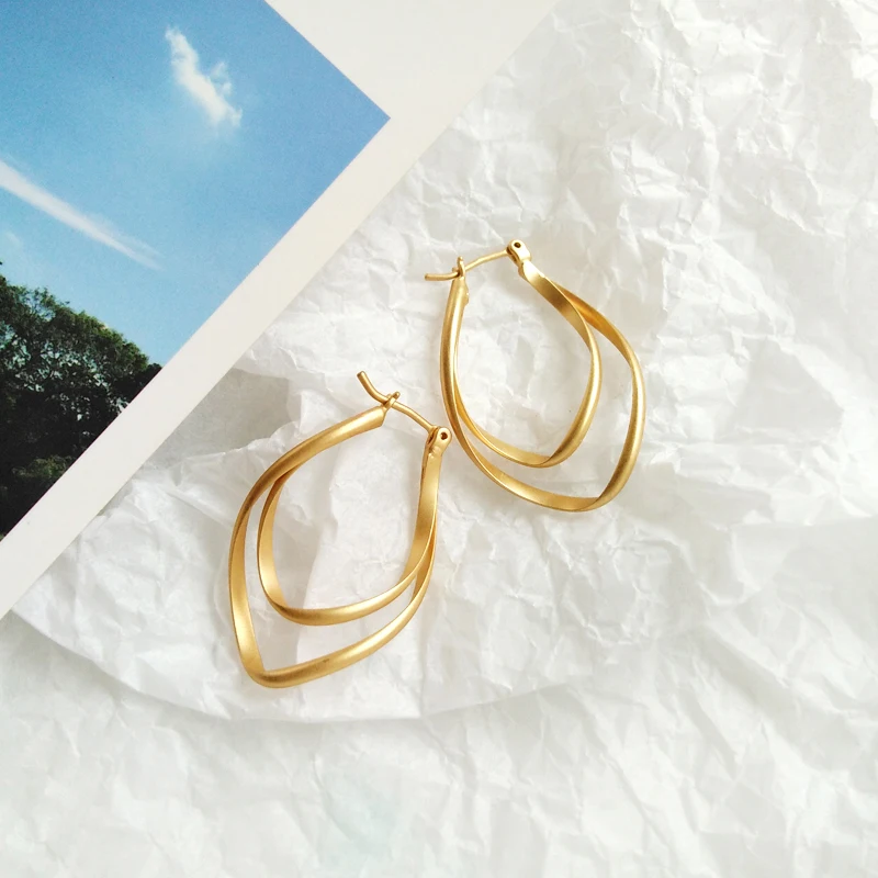 

Metal Texture Earrings Trend Party Personality