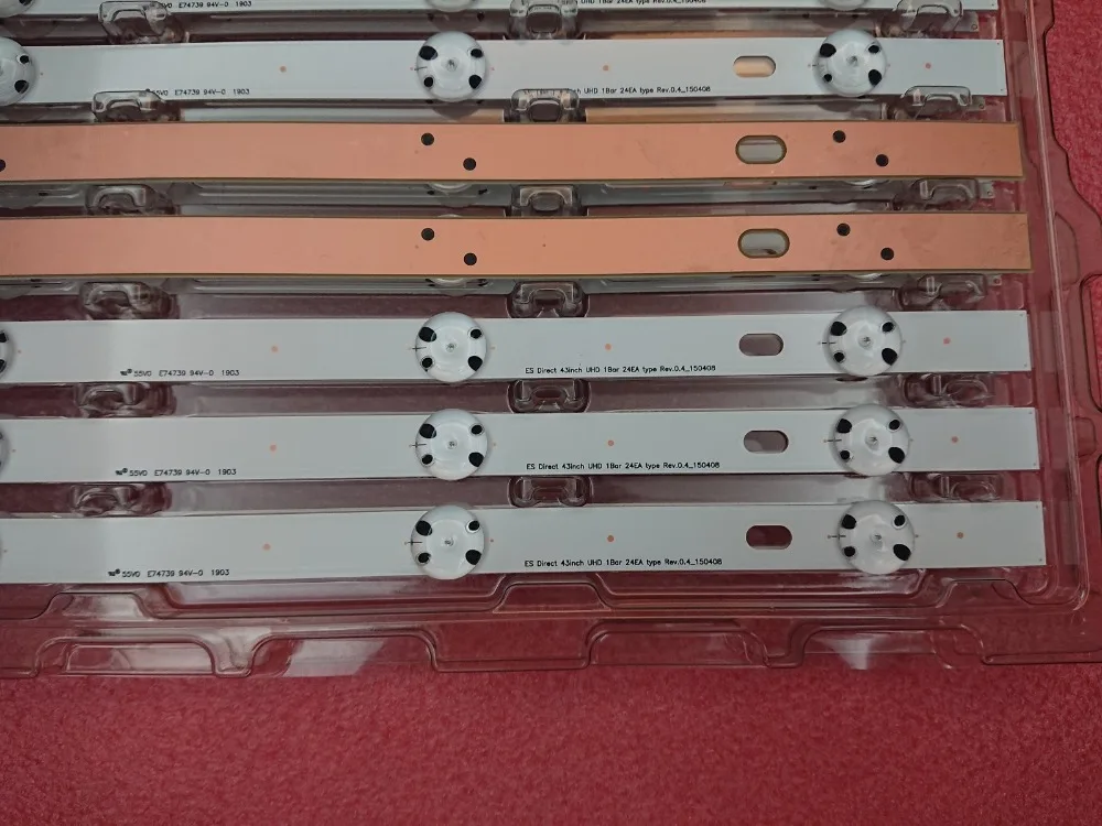 15 шт. 8 светодиодный 850 мм светодиодный подсветка полосы для LG 43UH6030 43UF640 HC430DGN-SLNX1 UF64_UHD_A 43LH60FHD EAV63192501