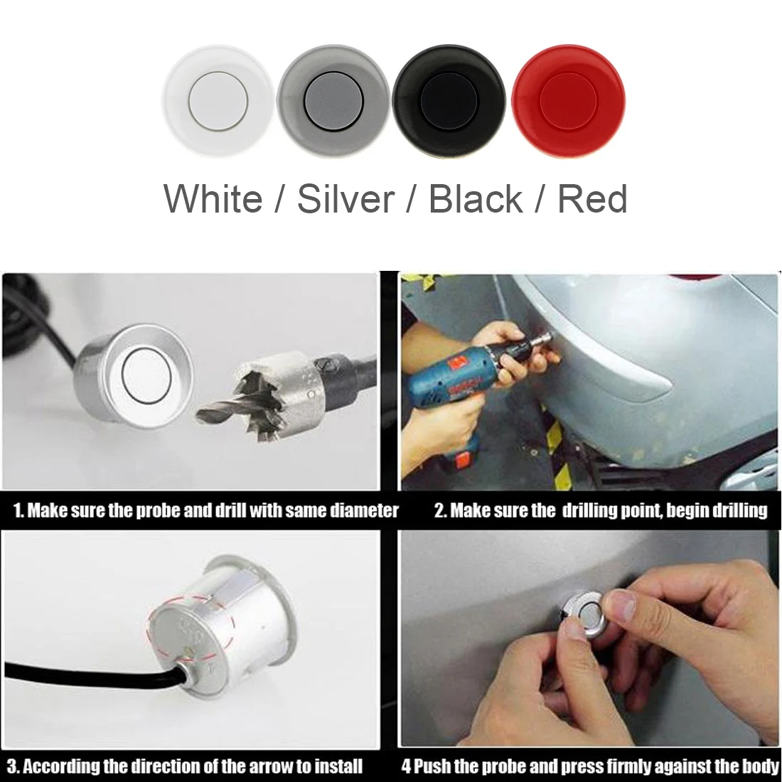 Датчик парковки автомобиля с защитой от атмосферных воздействий задний/передний