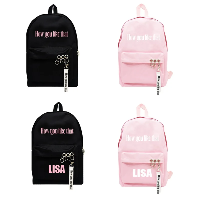 

KPOP How You Like That Backpack Schoolbag Leisure Bag