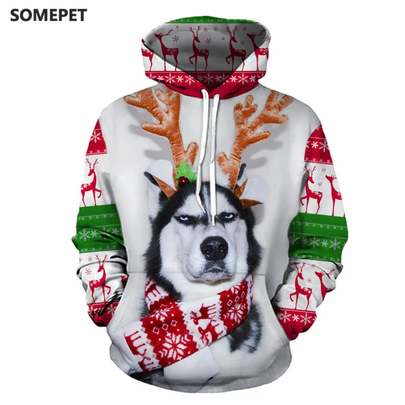

2020 Autumn and Winter Merry Christmas Hoodies & Sweatshirts Decoration Men Women Christmas Family Casual Polyester Hoodies