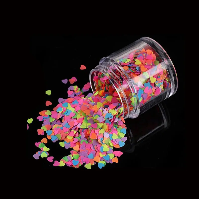 Смешанные цвета искусственные блестки Сердце 3D форма для ногтей|Блестки ногтей| |