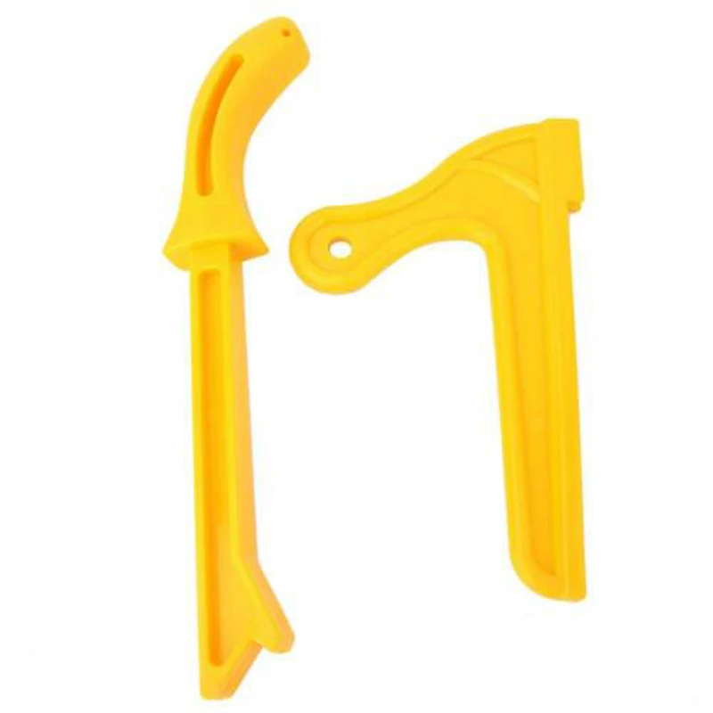 

Yellow Plastic Wood Effective Handle Safety Push StickWorker Pusher 2Pcs For Woodworking Tool