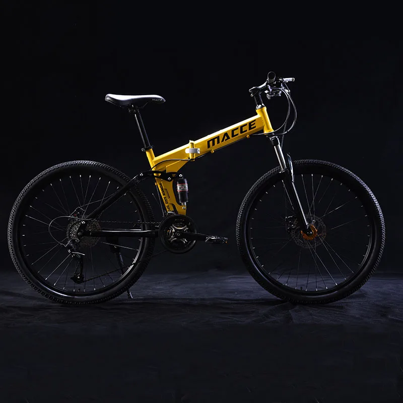 24 дюймовый складной горный велосипед 21 скоростной двойной амортизационный