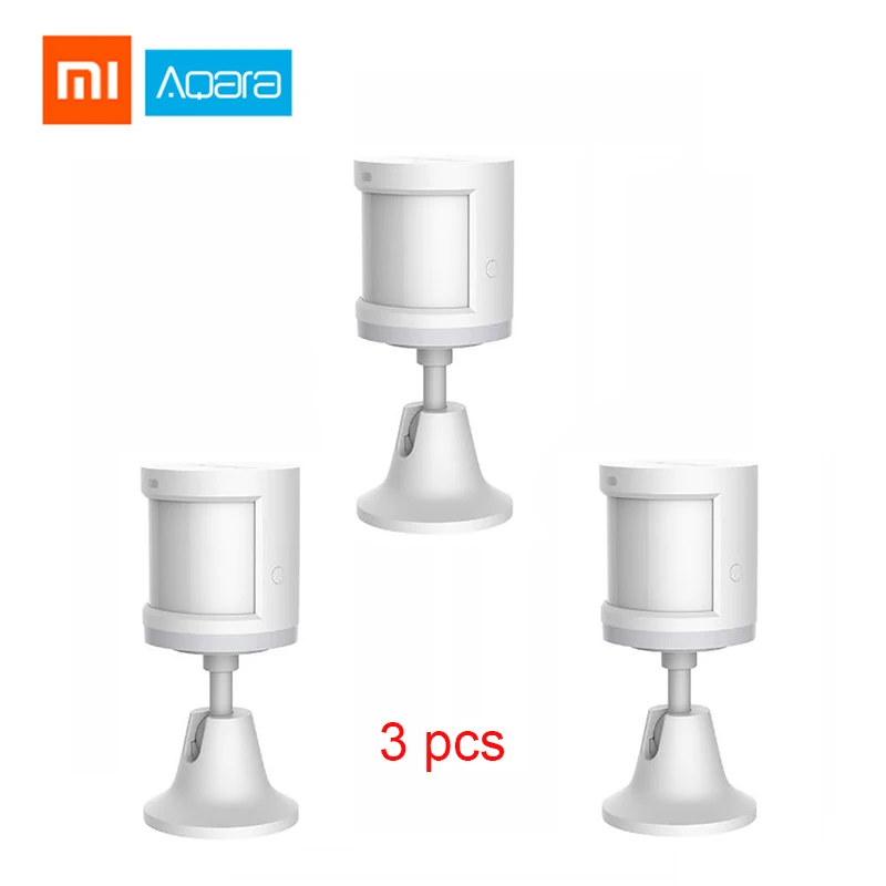 3pcs body sensor Xiao mi Aqara датчик человеческого тела ZigBee умный датчик движения тела Датчик Безопасности беспроводное соединение светильник mi home APP - Цвет: 3pcs body sensor