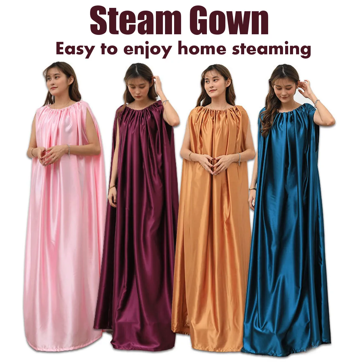 

Yoni Steam Gown Vaginal Detox dress Imitated Silk Fabric Functional Clothes Breathable Steam Tool No Color Shading Or Fading