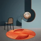Оранжевый светсветильник роскошный стильный ковер с круглыми градиентными полосками для гостиной спальни прикроватные коврики для туалетной комнаты татами круглый коврик напольный
