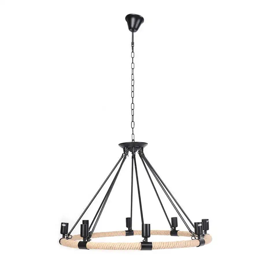 Винтажный 8 головок Железный светодиодный светильник люстра кафе бар Домашний