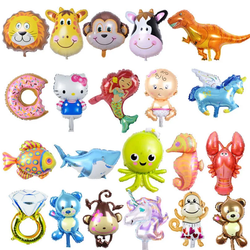 Новые мини воздушные шары из фольги в виде животного украшения для дня рождения