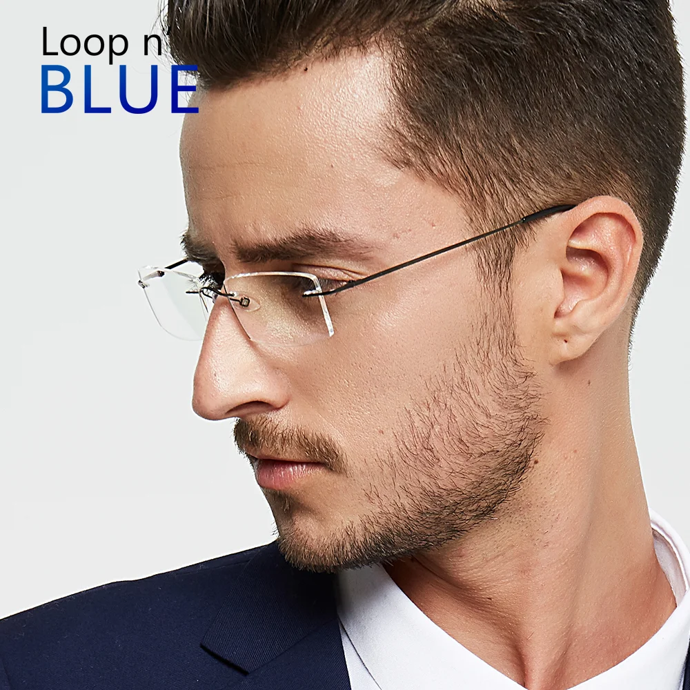 Meeshow титановый рецепт мужские очки без оправы оправа для близорукости