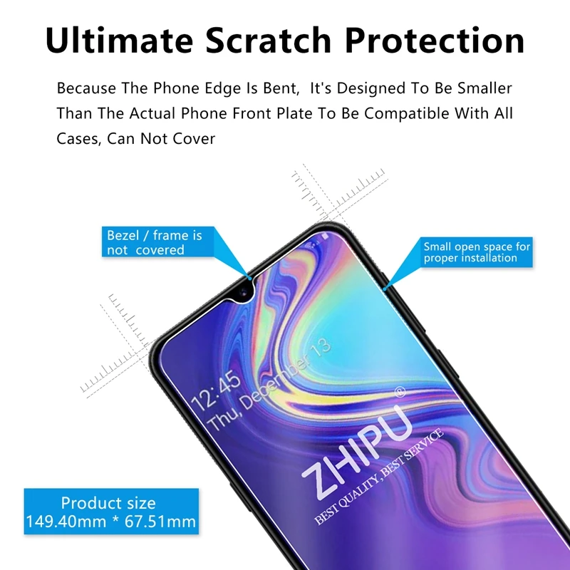 3 шт. для Zte Blade Nubia A7 10 Prime A3 A5 L8 Axon 9 pro 20 Защитное стекло для смартфонов защита экрана Защитная пленка