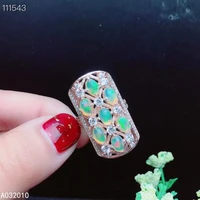 kjjeaxcmy boutique fine jewelry 925 sterling silver inlaid natural gem opal new female girl woman ring lovely support detection