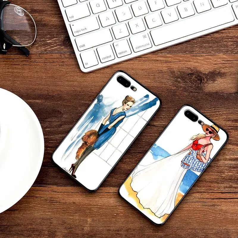 Модная красивая девушка Чехлы для мобильных телефонов samsung A5 6 7 A8 A9 10 A10 A20 30 A40 A50 A60