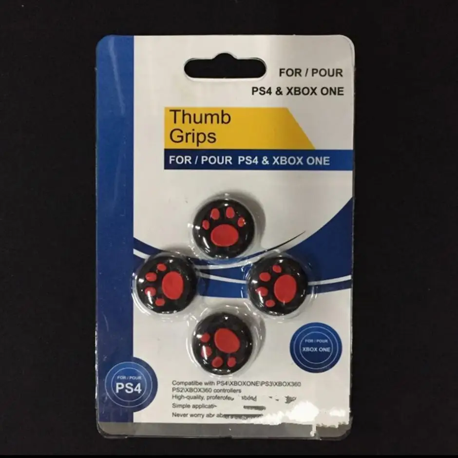 4 шт. силиконовые колпачки для джойстика в виде кошачьих лапок PS3 PS4 XBOX ONE 360 |