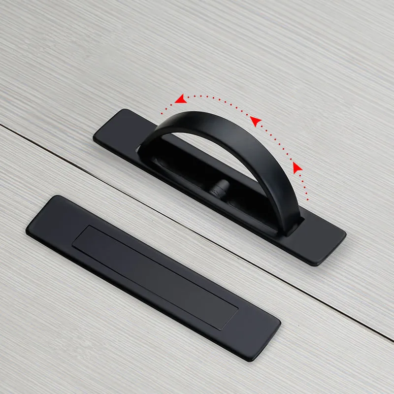 KK & FING вращающаяся Скрытая ручка из цинкового сплава утопленные ручки с татами