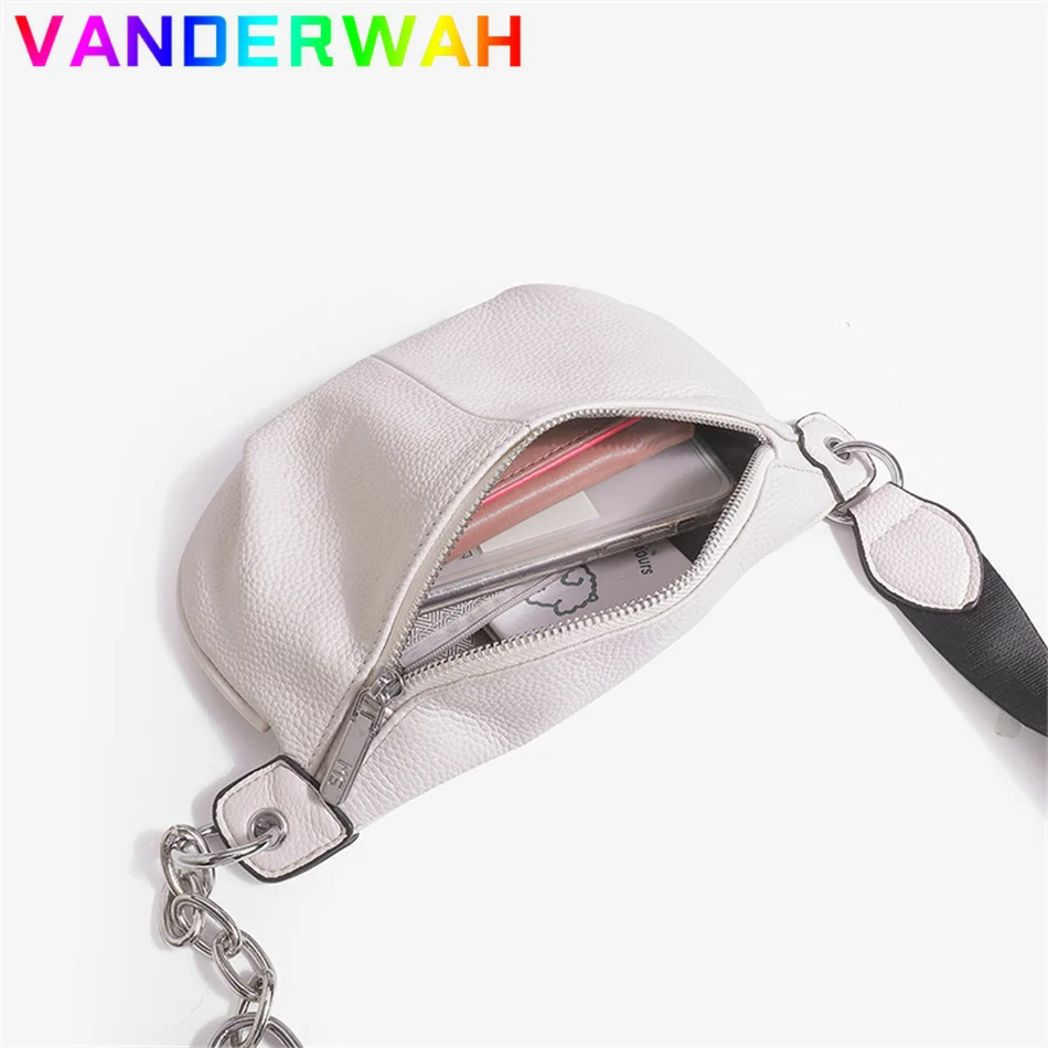 

Multifunctional Genuine Leather Chest Bags Real Cowhide Crossbody Bags 4 in 1 Waist Packs New Ladies Shoulder Messenger Bag